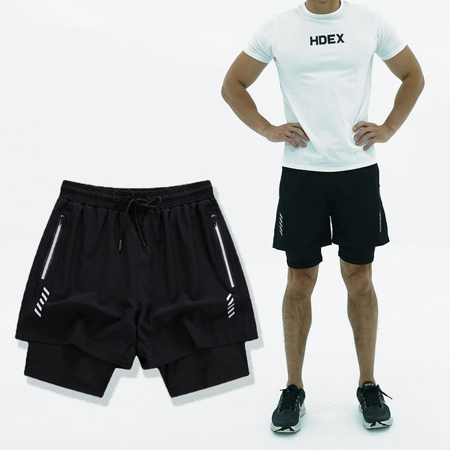 남자 레깅스 반바지 일체형 러닝 투인원 헬스 런닝 축구 운동복 트레이닝 짐웨어