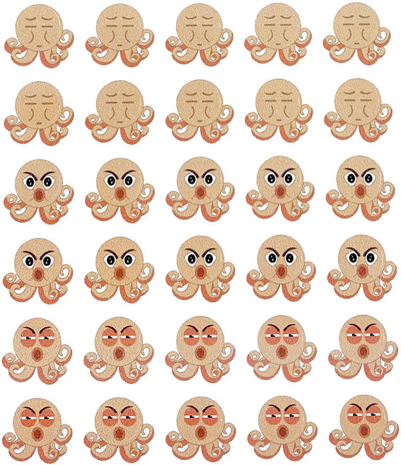 손가락문어 / 손가락문어 스티커 및 손가락빨기 방지스티커, 1cm