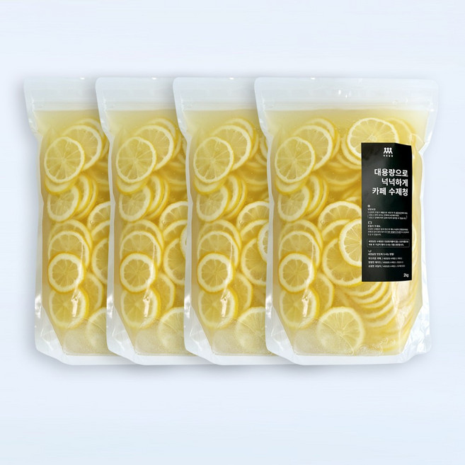새청달청 레몬청 카페납품 대용량, 2kg, 4개입, 1개