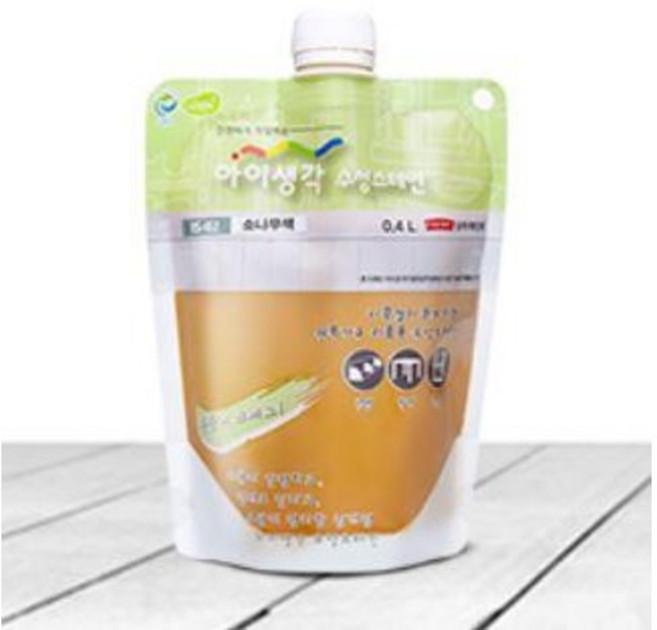 삼화 아이생각 수성스테인 0.4L 친환경 내부용 목재 방부용 무광, 04. 호두나무색, 400ml, 1개