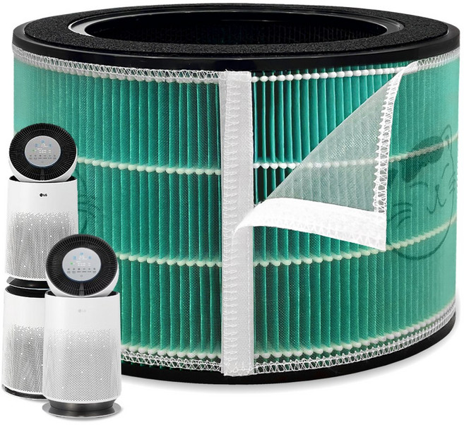 LG 엘지 퓨리케어 360 공기청정기 호환 필터 AS199DWA AS181DAW AS153HWWC, 1개, LG 360 (최고급형세트+극세필터1매)
