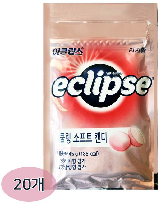 이클립스 쿨링 소프트 캔디 리치향, 45g, 20개