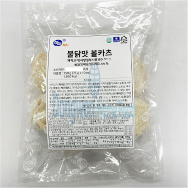 하늘푸드 불닭맛 볼카츠, 5개, 750g