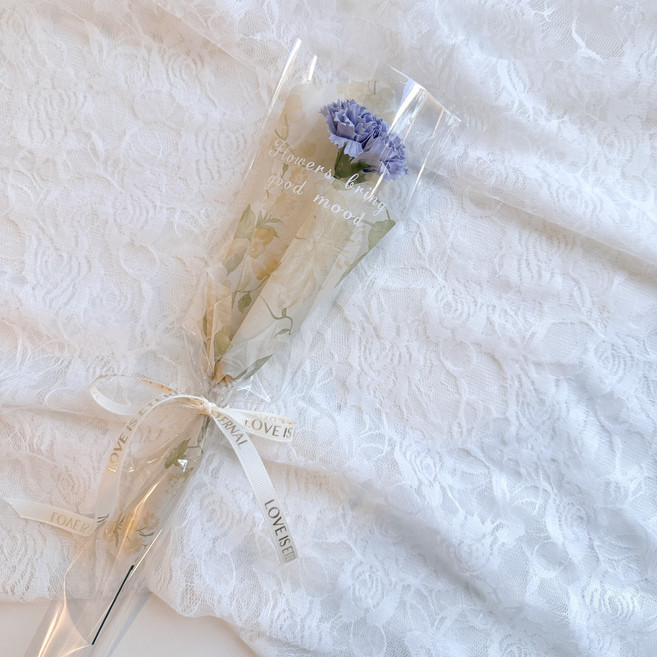 香皂康乃馨花束 母親節花束, 單朵康乃馨-灰藍, 1件