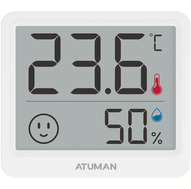 아투맨 TH 미니 온습도 측정기, 1개, 화이트