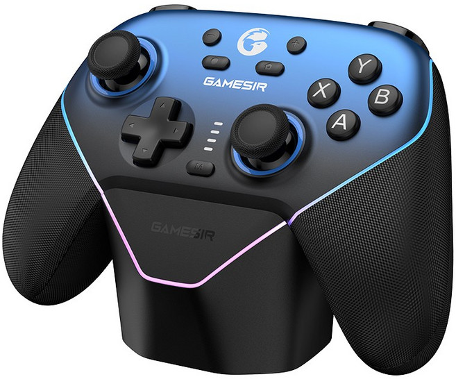 국내정발 아리스노보 GameSir-T4N Pro 슈퍼노바 블루투스 게임패드 조이패드, 1개, 블루블랙