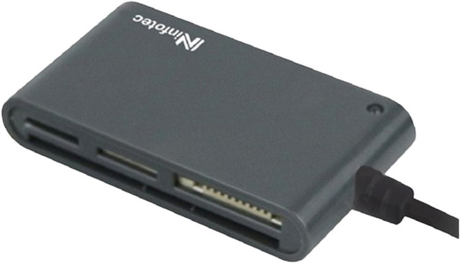 infotec 英富達 ATM多合一讀卡機 6.75 x 3.75 x 1.25cm 39g, INF-IC-103, 鐵灰, 1盒