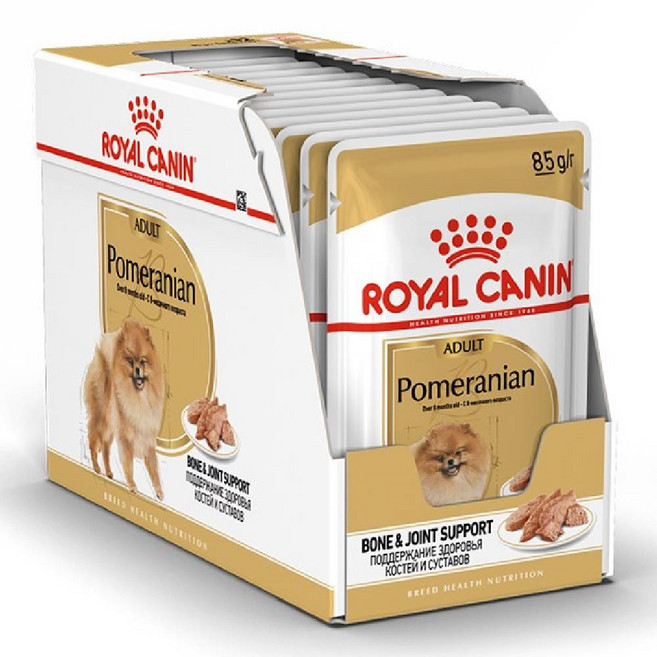 로얄캐닌 강아지 포메라니안 어덜트 습식 파우치 12p, 닭, 12개, 85g