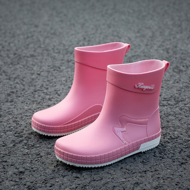 高品質女中筒雨靴 舒適防水防滑耐磨套鞋