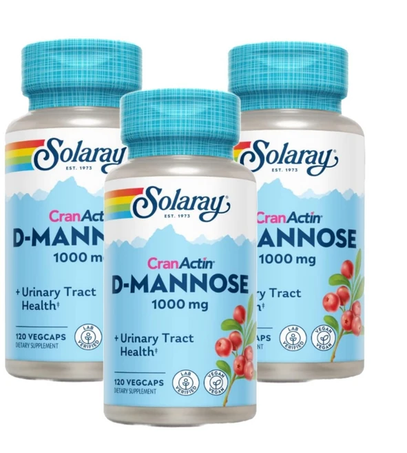 [본사정품] 솔~라~레~이 비타민C 크랜베리 디 D 만노스 만노오스 1000mg 솔라레땡 고약사 Solaray 솔라레이 비타민씨 아스코르브산 부모님 여자친구 남자친구 선물 조공, 3개, 120정 - 쿠팡