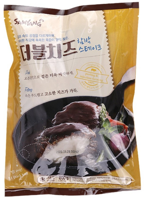 삼양 더블치즈 함박스테이크, 40개, 800g