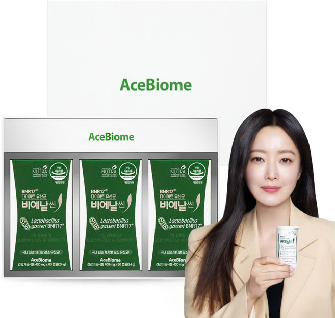 BNR17 [본사출고] 다이어트유산균 비에날씬(3개월) 선물세트, 60정, 3개