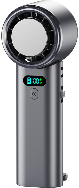 아이스 핸드 선풍기 100단 조절 USB 충전 넥선풍기 여름 필수템, 블랙, H28-5200mAh