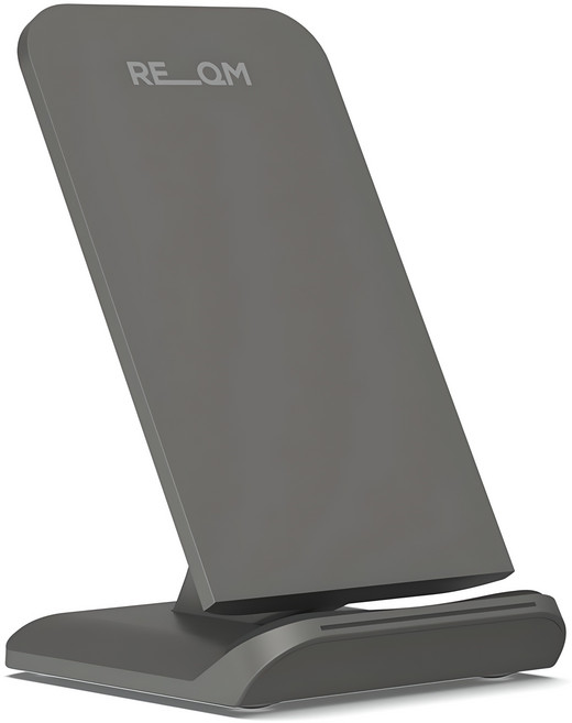 리큐엠 15W 초고속 무선충전기 스탠드타입 QWC-Q1500, 그레이, 1개