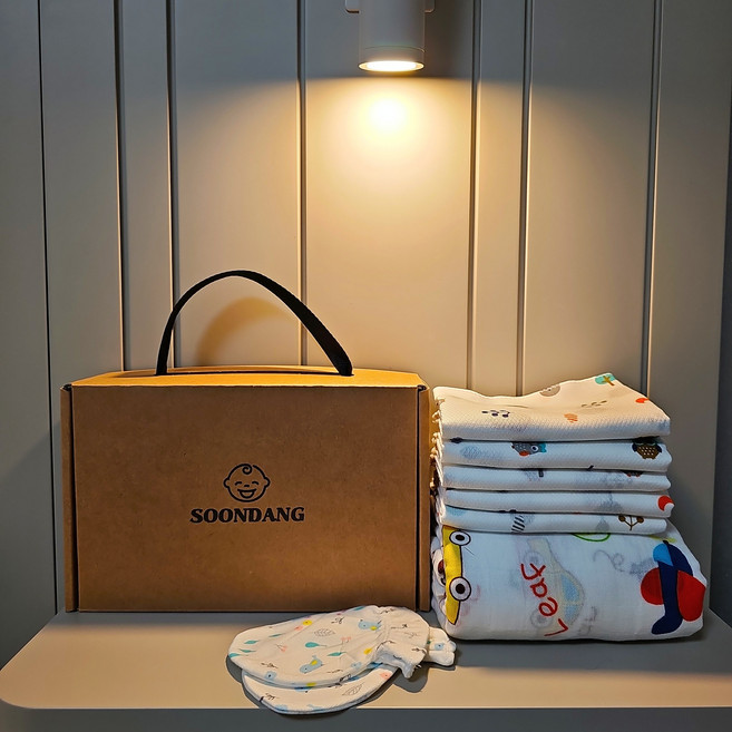 Soondang 신생아 블랭킷 손수건 손싸개 출산선물