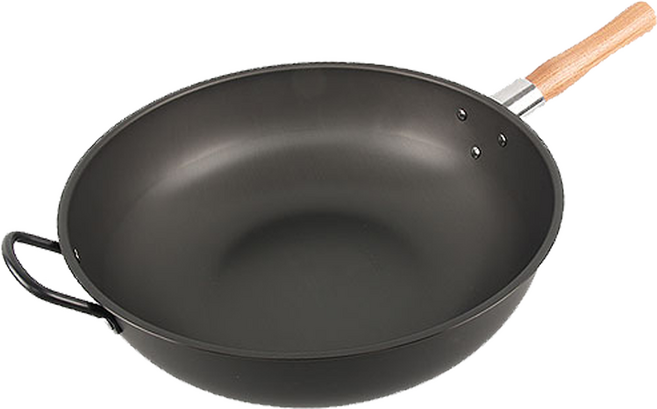 마더쿡 경질 자루 중국팬 궁중팬 웍, 1개, 42cm