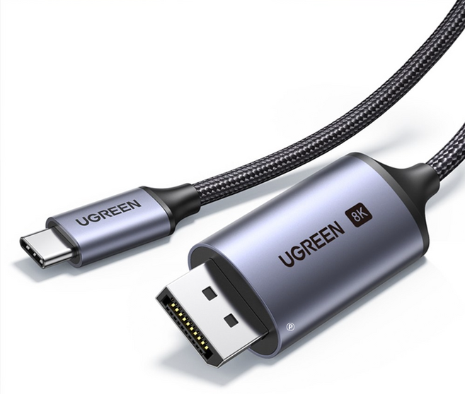 유그린 울트라 8K C타입 DP V1.4 미러링 케이블, 4개, 2m