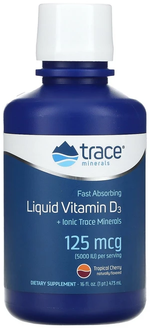 Trace 액상 비타민D3 트로피컬 체리 125mcg(5 000IU) 473ml(16fl oz) Trace (트레이스), 1개 - 쿠팡