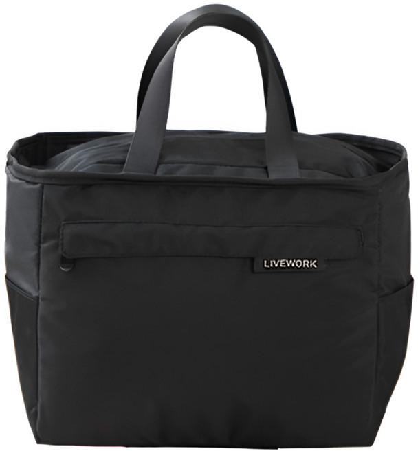 에이쏘르 데일리 보온보냉 골프 간식 도시락 가방, 블랙, 1개