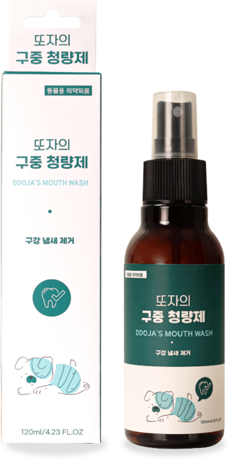 또자 반려동물 강아지 고양이 뿌리는 구중청량제, 1개, 120ml