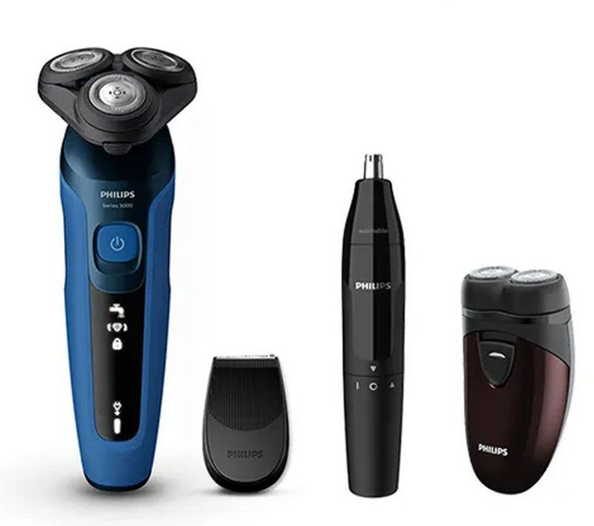 필립스 Shave and Go NEW 5000 시리즈 면도기, 진한로열블루, S5466/17