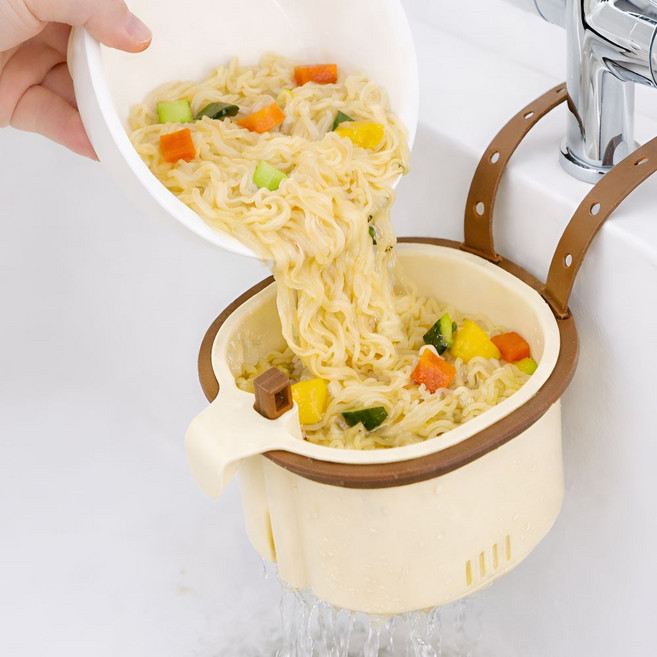 펄픽스 간편한 원터치 싱크대 음식물 거름망, 1개, 베이지브라운