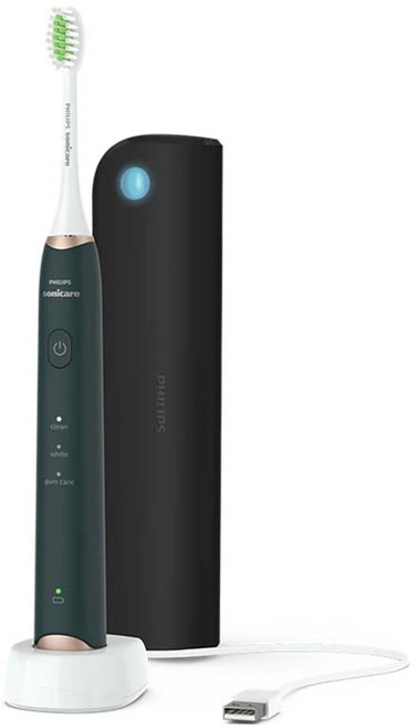 PHILIPS 飛利浦 3500 系列 Sonicare 可充電式電動牙刷, 黑色, 1個, HX2451/08