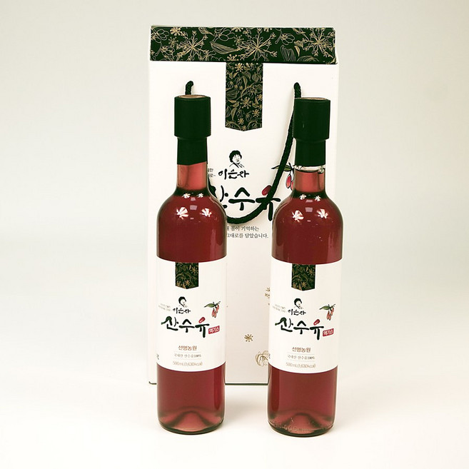 구례 산동 이은자 산수유 진액 원액 발효 액기스 선물세트, 발효엑기스500ml x 2병, 500ml, 2개