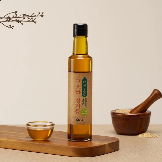 매헌생명창고 고소한참기름 국내산 100% 토종참깨 저온로스팅 RE100, 100ml, 1개 - 쿠팡