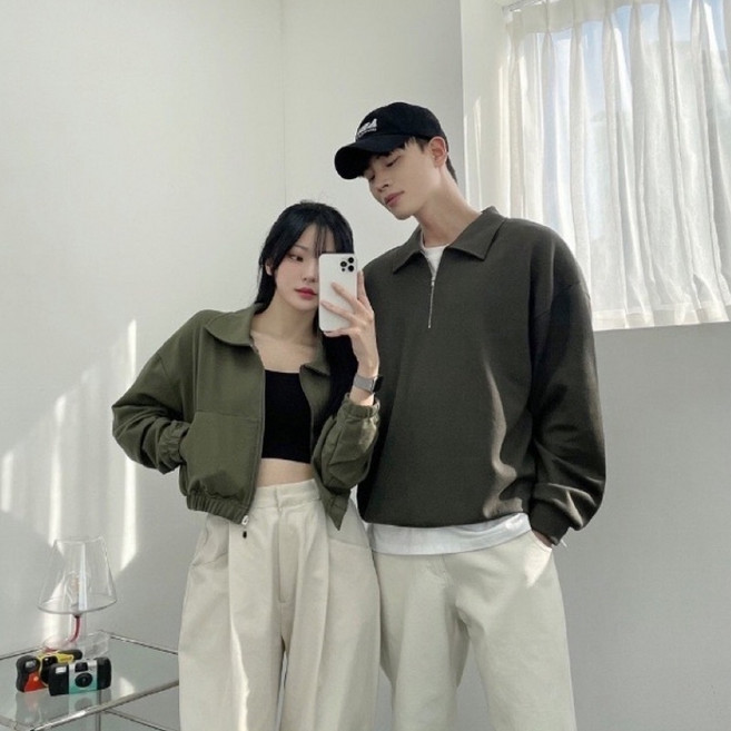 ARDASH 韓系POLO領半開襟情侶衣