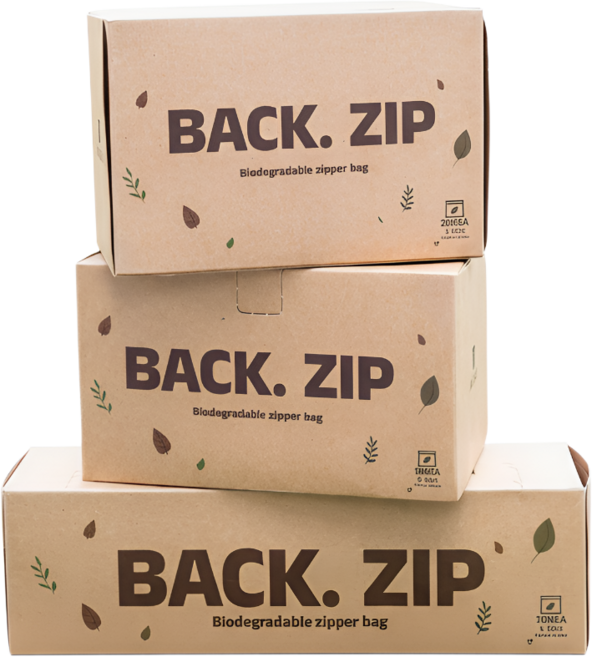 윌백 지구를 위한 생분해 지퍼백 BACK ZIP, 1개, 100개입, 대(L)