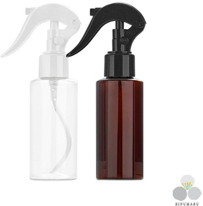 건스프레이용기 24파이 100ml 화장품 공병, 1개, 브라운/블랙캡