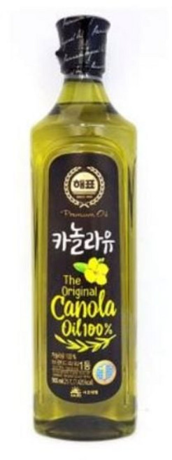 쿨샵 해표 카놀라유 900ml 부침 튀김 볶음 식용유 올리브유 포도씨유 해바라리씨유 요리유 기름 rds+59175DH, 1개