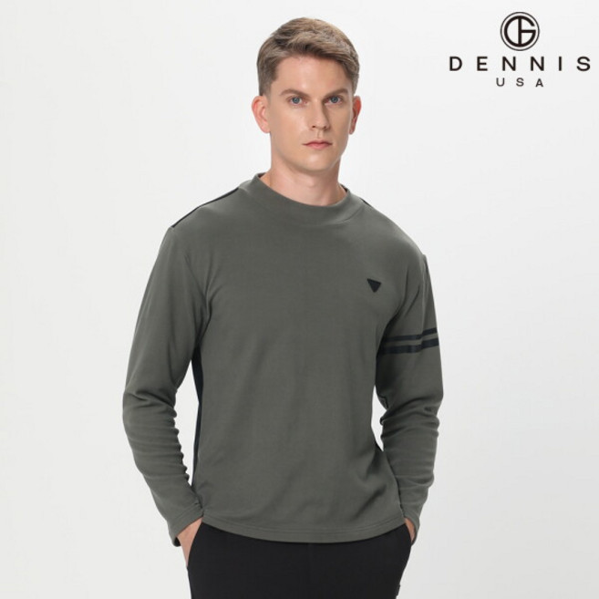 [데니스골프] [DENNIS] 25FW신상 남성)액티브 블록 모크넥 긴팔티_NAQFMTS007