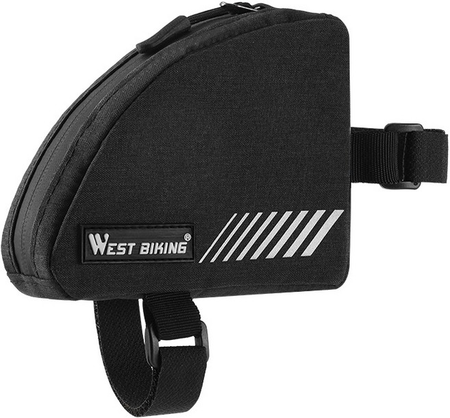 WEST BIKING 미니 상단 튜브 삼각형 가방, 1개, Black