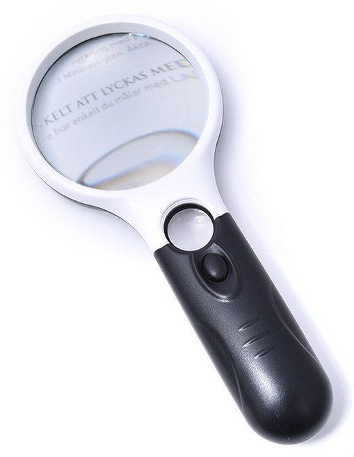 PARAGS 90mm 3구 LED 라이트 돋보기, 1개