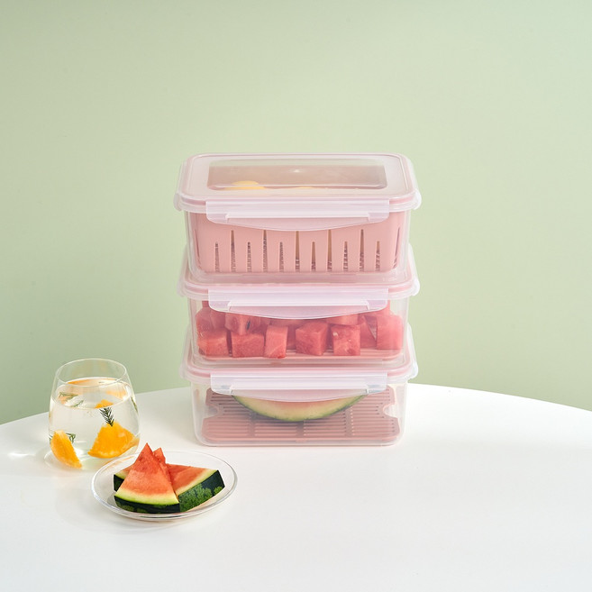 모던하우스 수박 보관 용기 채반 + 트레이 2p 세트, 2L, 1세트