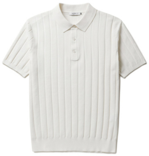 올젠 OLZEN 남성 간절기 골지 반팔 카라티_ZOF3ET1301IV ZOF3ET1301IV 395672