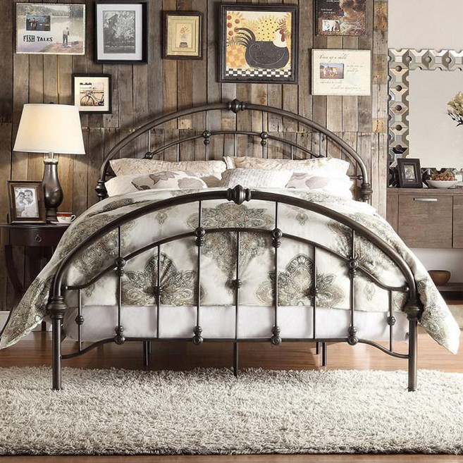 유럽식 철제 침대프레임 화이트 공주침대 앤틱침대, 1500mm x 2000mm, 맞춤 사이즈