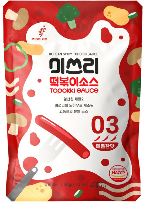 미쓰리 매콤 떡볶이 소스 50g 떡볶이양념 매운떡볶이, 1개