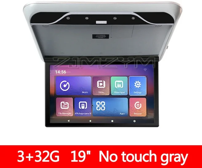 2025년 19인치 4K 멀티미디어 비디오 플레이어 차량용 안드로이드 1080P 천장 TV 루프 마운트 FM/WIFI 지