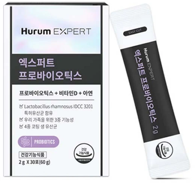 휴럼 엑스퍼트 프로바이오틱스 신바이오틱스 비타민D 아연 30p, 60g - 쿠팡