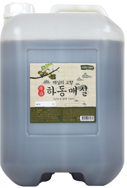 국내산 3년숙성 하동매실원액 대용량 한말 18L, 1개
