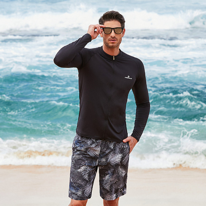 에어워크서프 남성래쉬가드세트 집업+트렁크 YAWe5059+YAWe0902