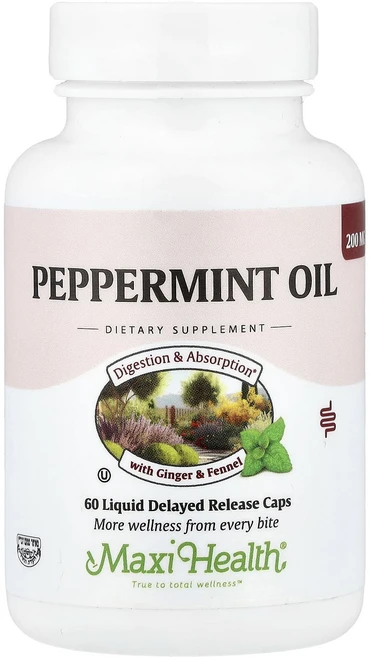 새해 첫좋은선물 Maxi Health 페퍼민트 오일 액상 지연 방출 캡슐 60정 제대로 할인합니다, MaxiHealth페퍼민트오일액상지연방출캡슐60정, 1개 - 쿠팡