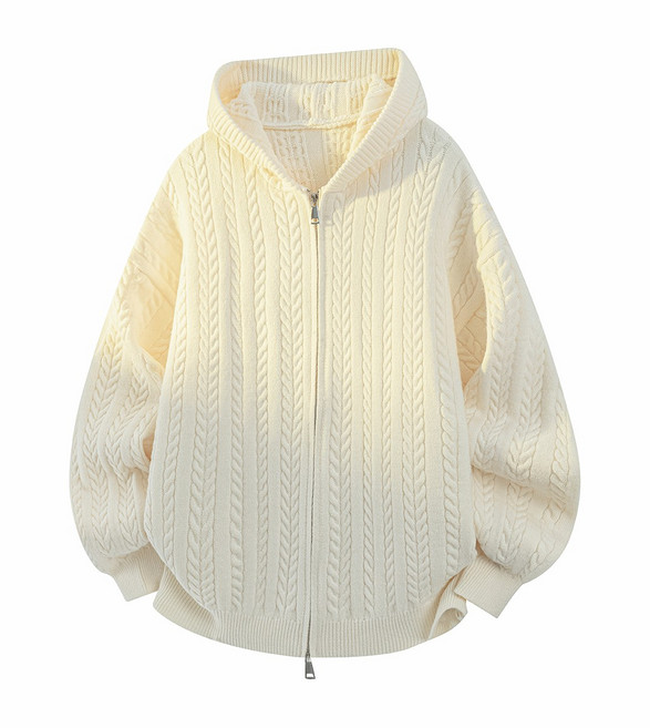 남성 용후드 스트 라이프 니트 루즈핏 봄가을 데일리 패션리룩