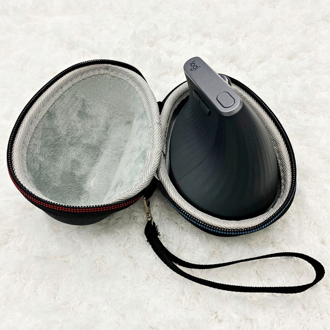 로지텍 MX Vertical LIFT 버티컬 전용 파우치 마우스 충격보호 하드 케이스, 블랙, MX Vertical 전용 파우치