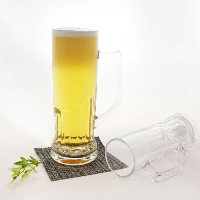 오메가키친 맥주 머그 300cc 500cc 2종 롱맥주잔 비어 유리잔 유리컵, 맥주머그 롱 300cc (55330), 1개