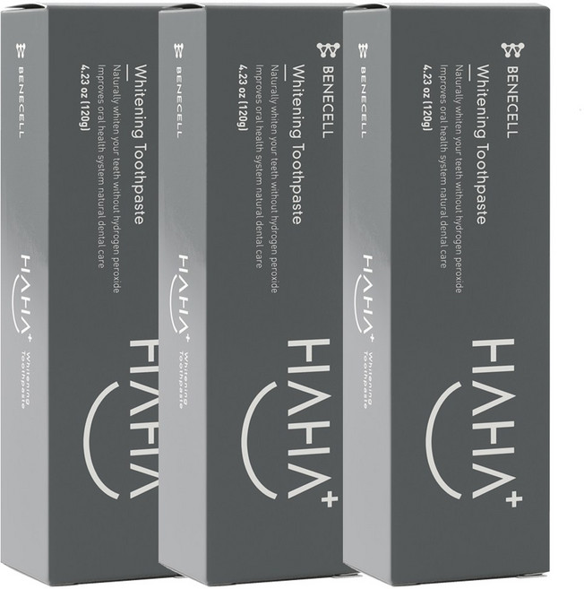 베네셀 하하 미백치약+입냄새 제거+갈락토스 치약+서울대 치대 연구진 개발, 3개, 120g