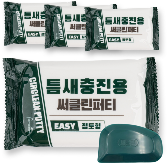 써클린 퍼티 틈새메꾸미 50g 4개입 클린키트 포함, 1세트